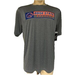 NEW Boise State BSU Broncos Colosseum Gray Performance Crew Neck Tee Shirt Men's